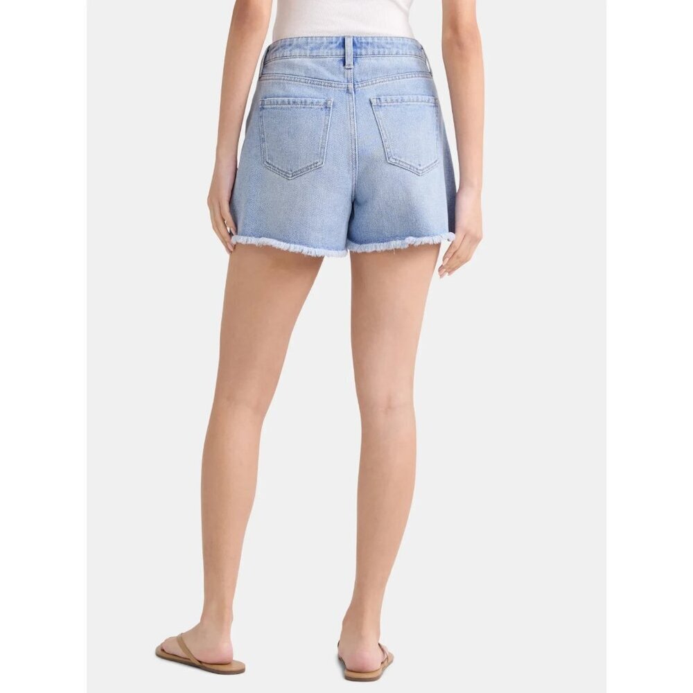 Time and Tru Women's High Rise Denim Short, 4" Inseam, Size 18, Light Wash Demin - Picture 5 of 5
